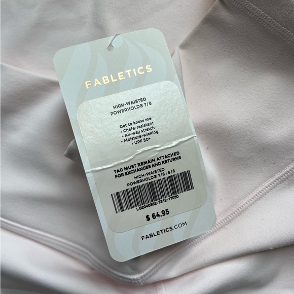 NWT Fabletics Powder Pink Powerhold Tights Size Small - Picture 3 of 7